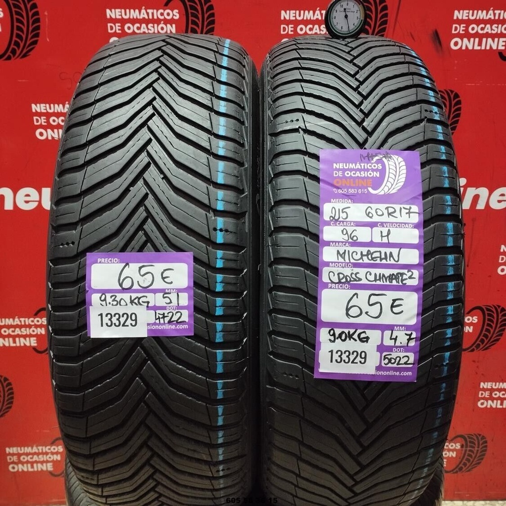 215 60 R17 96H M+S* MICHELIN CROSS CLIMATE2 4.1/4.7MM REF. 13329