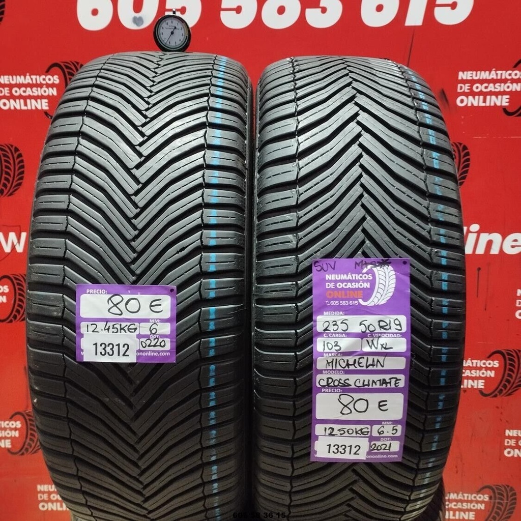 235 50 R19 103W XL MICHELIN CROSSCLIMATE  M+S* SUV 6.0/6.5MM REF. 13312