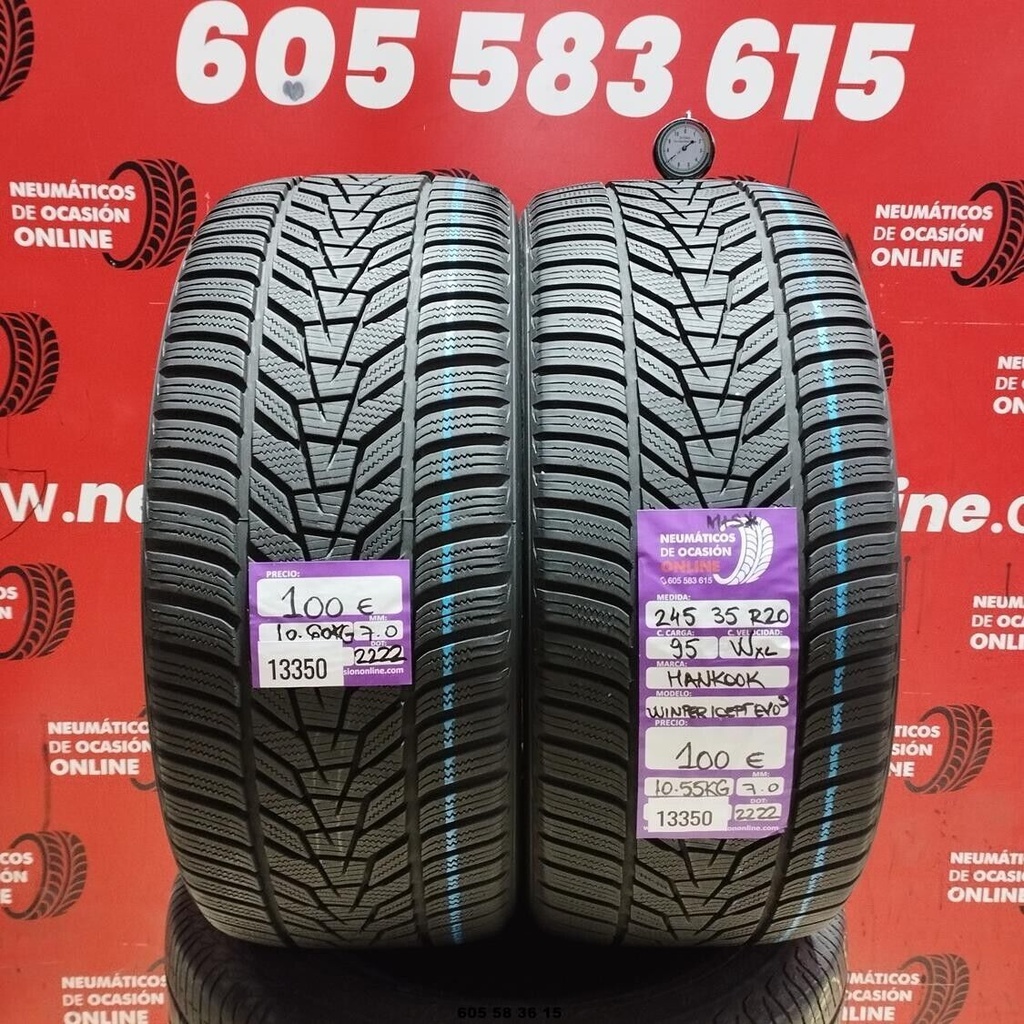 2x 245 35 R20 95W XL HANKOOK WINTER ICEPT EVO 3 7.0/7.0MM REF. 13350