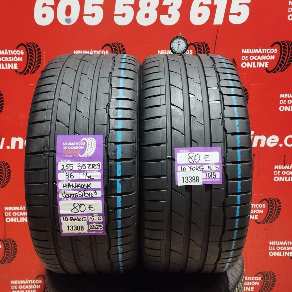 2x 255 35 R19 96YXL HANKOOK VENTUS S1 EVO3 5.0/5.3mm REF:13388