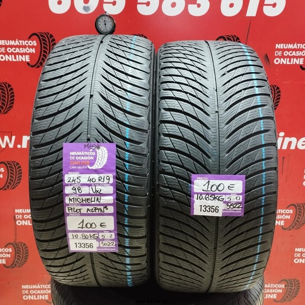 2x 3245 40 R19 98V XL MICHELIN PILOT ALPIN 5  M+S* 5.2/5.0MM REF. 13356