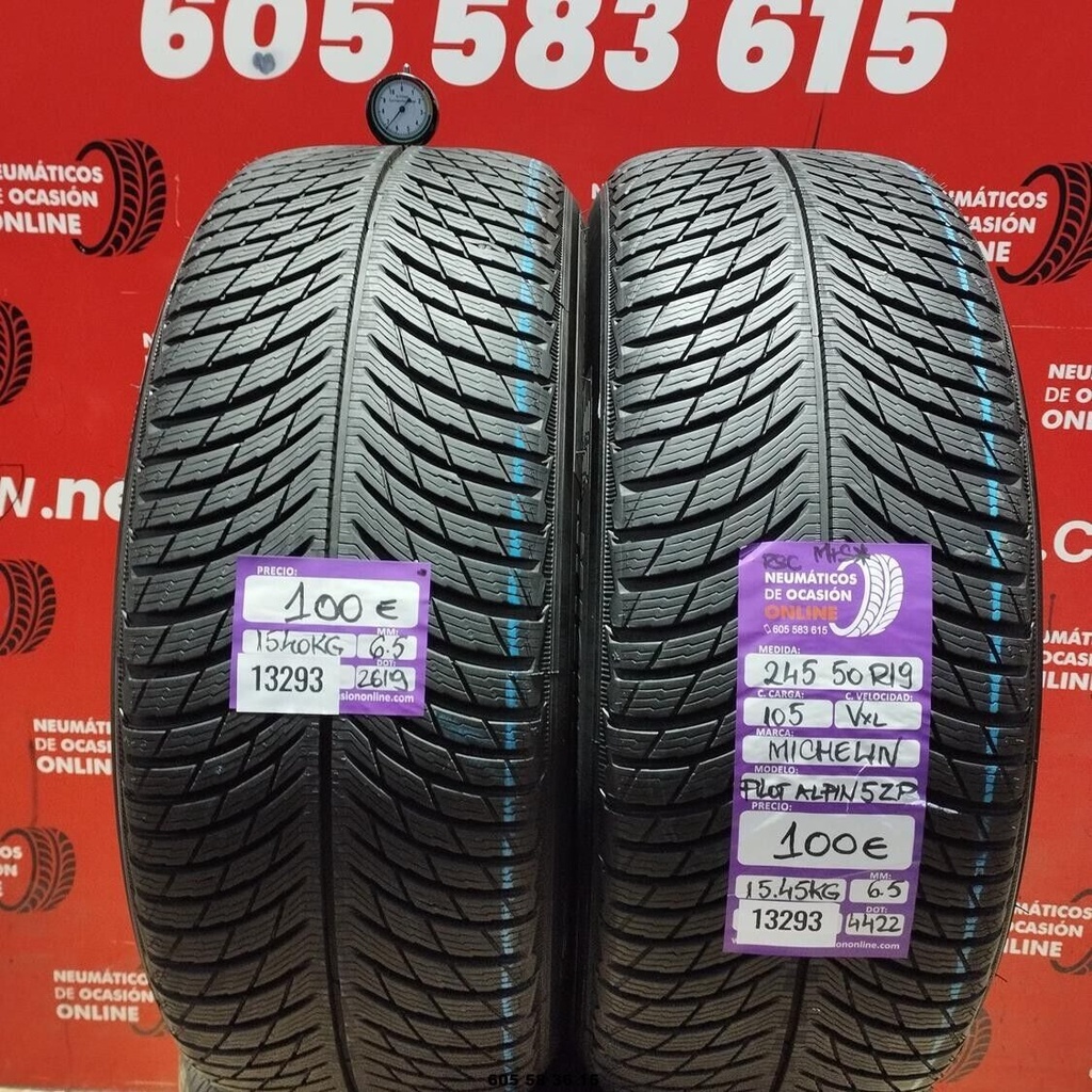 2x 245 50 R19 105V XL M+S* RSC MICHELIN PILOT ALPIN 5 6.5/6.5MM REF.13293