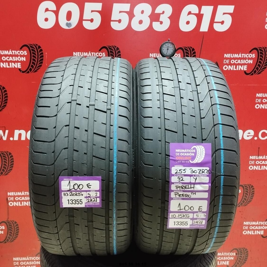 2x 255 30 ZR20 92Y PIRELLI PZERO TM 5.2/5.7MM REF. 13355