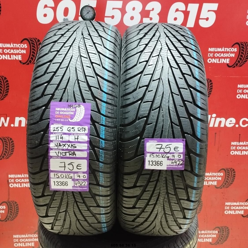 2x 255 65 R17 114H M+S* MAXXIS VICTRA 7.0/7.0MM REF. 13366