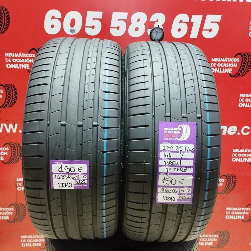 2X 275 35 R22 104Y PIRELLI PZERO TM 5.2/5.0MM REF. 13343