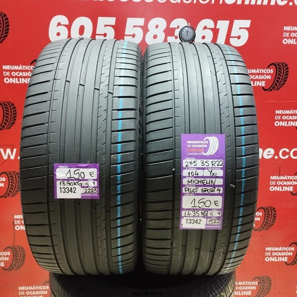 2x 275 35 R22 104Y XL MICHELIN PILOT SPORT4 5.4/5.1MM REF. 13342