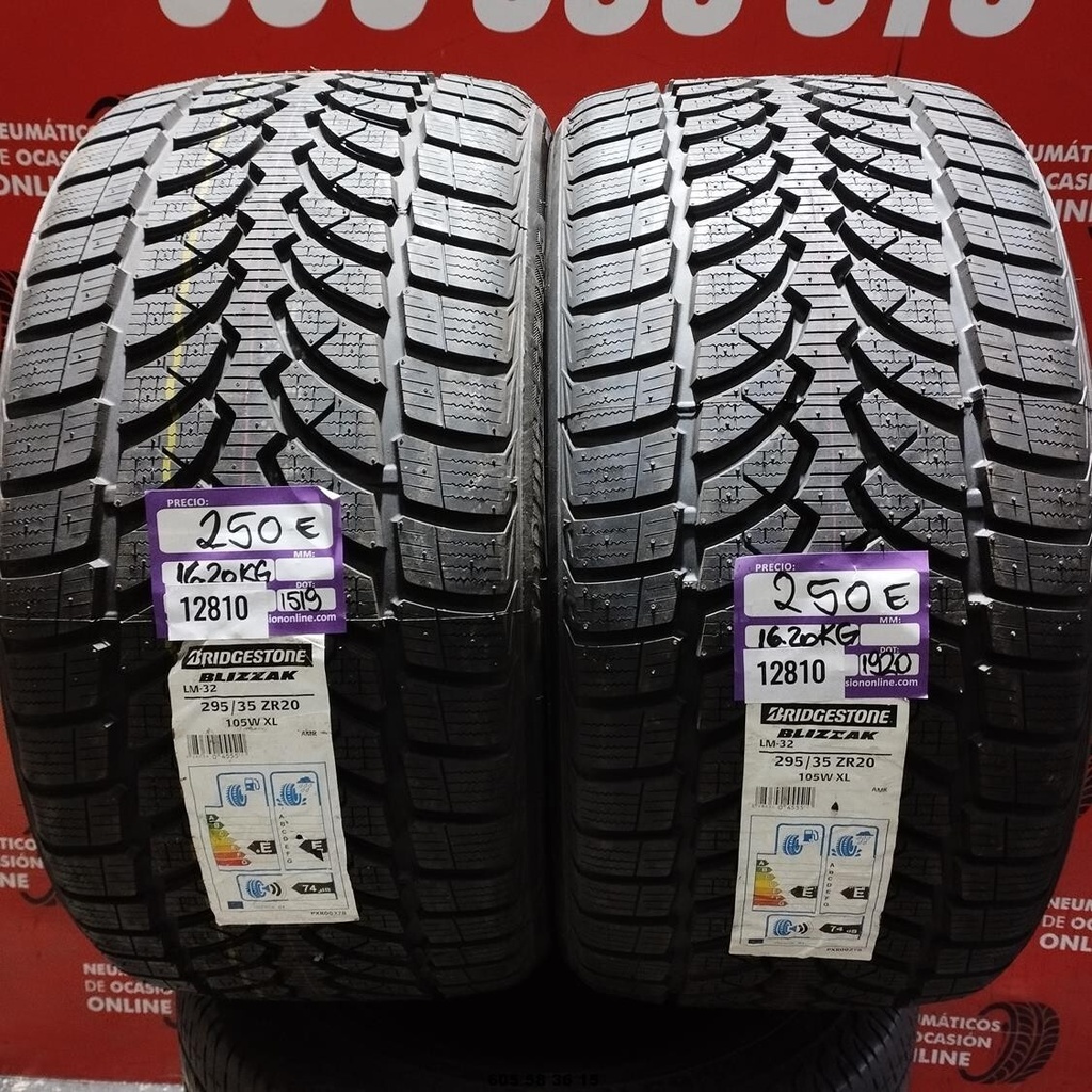 2x 295 35 R20 105W Bridgestone Blizzak LM32 Dot: 19/20 (Sans Usage) Ref.12810
