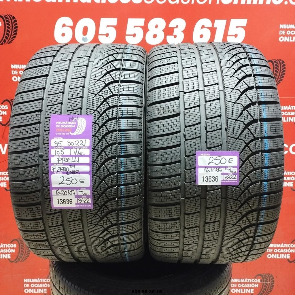 2x 315 30 R21 104W XL Pirelli Sotto Zero M01 M+S Dot: 20/22 (Sans Utilisation)