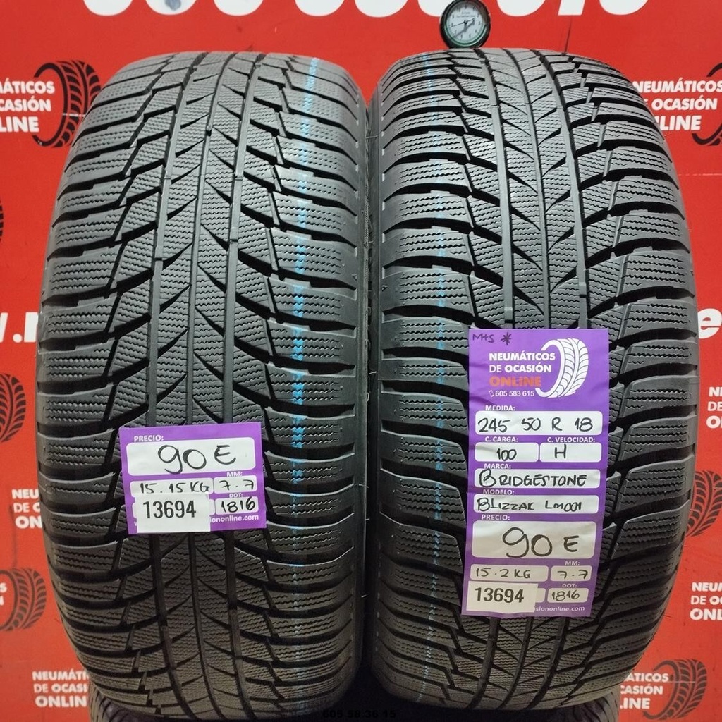 245 50 R18 100H Bridgestone Blizzar LM001 M+S 7.7/7.7 Réf. 13694