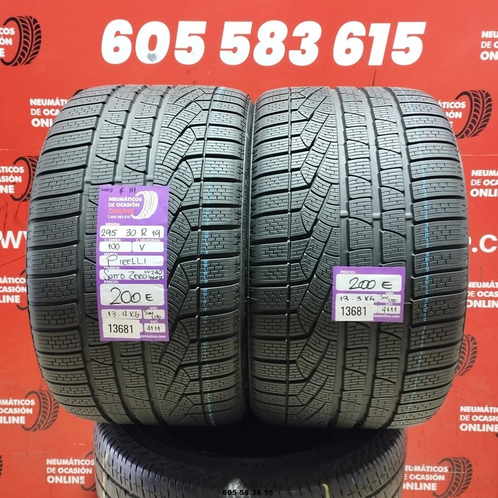 2x 295 30 R19 100V Pirelli Sotto Zero W240 M+S N1 Dot : 1111 (Sans Utilisation)