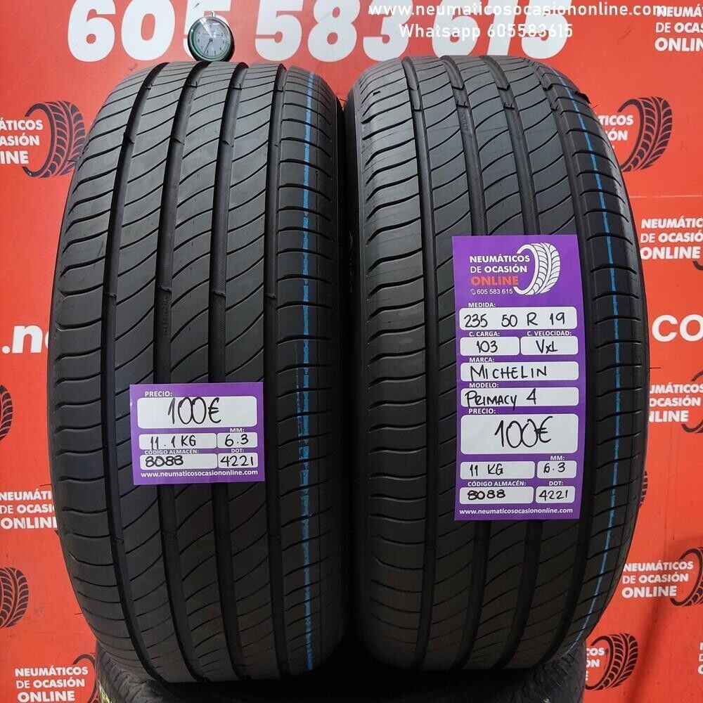 2x 235 50 R19 103V XL 6.3/6.3 mm Michelin Primacy 4 Ref.8088