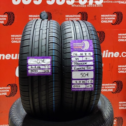 [Ref.8533] [Ref.8533] 2x 175 55 R15 77T  7.0/7.0 mm Hankook Kinergy Eco Ref.8533