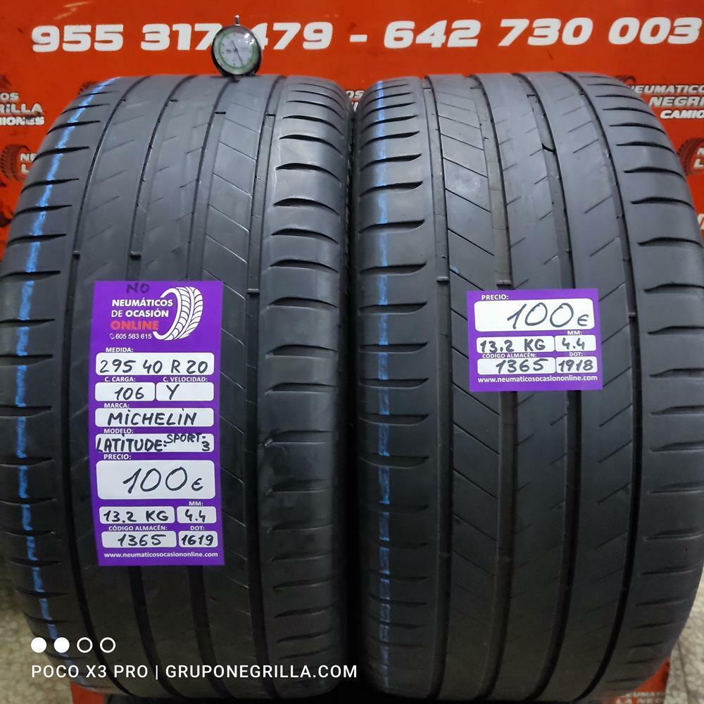 2 X 295 40 R 20 106Y N0 4.4/4.4mm Michelin Latitude Sport3 Ref. 1365