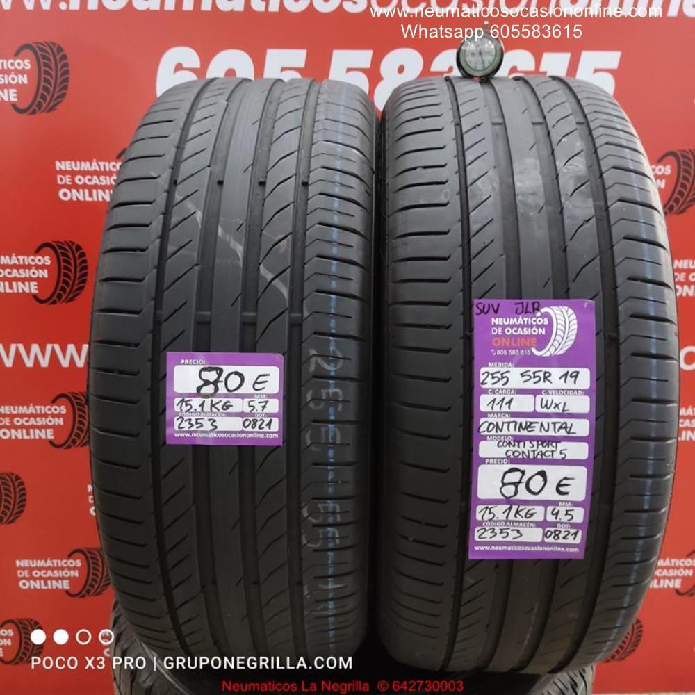 2X 255 55 R19 111W XL SUV JLR 5.7/4.5mm Continental CS Contact 5 Ref.2353