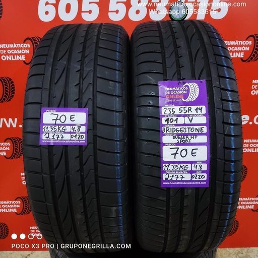 [Ref.2177] [Ref.2177] 2X 235 55 R19 101V MO 4.8/4.8mm Bridgestone Dueler HP Sport Ref.2177