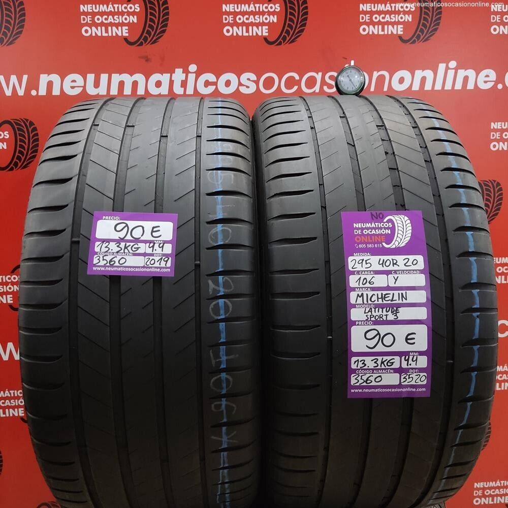 2x 295 40 R20 106Y 4.4/4.4mm Michelin Latitude Sport3 N0 Ref.3560