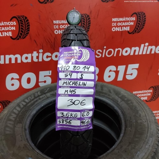 [Ref.3856] 110 80 R14 59S 6.0mm Michelin M45 Ref.3856