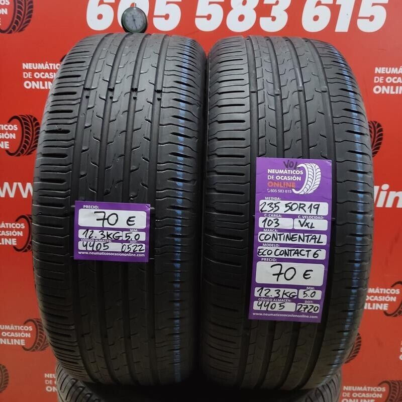 2x 235 50 R19 103V XL 5.0/5.0mm Continental Eco Contact6 VOL Ref.4405