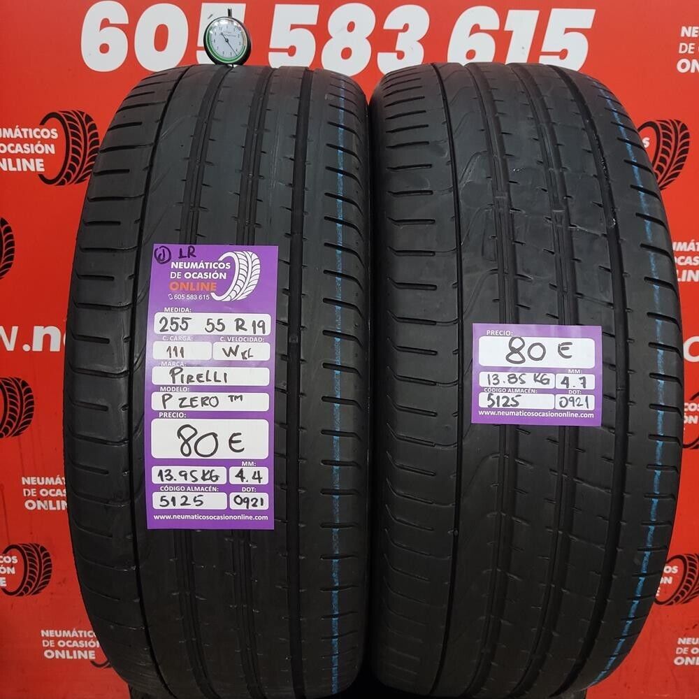 2x 255 55 R19 111W XL JLR 4.4/4.7mm Pirelli PZero TM Ref.5125