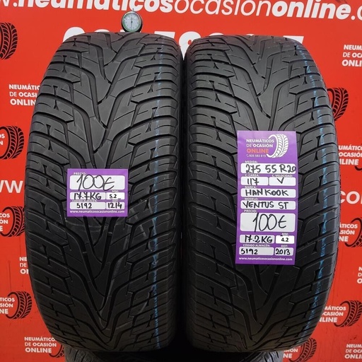 [Ref.5192] [Ref.5192] 2x 275 55 R20 117V 5.2/4.2mm Hankook Ventus ST Ref.5192