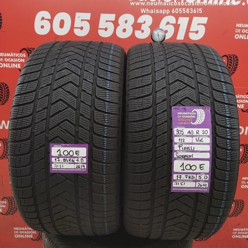 [Ref.7151] [Ref.7151] 2x 305 40 R20 112V XL M+S RFT 4.8/5.0mm Pirelli Scorpion Ref.7151