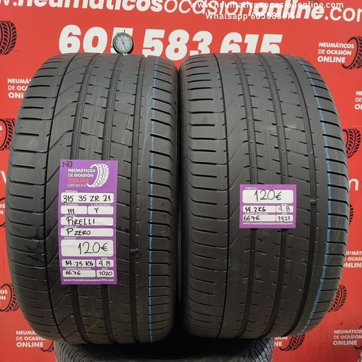 [Ref.6676] [Ref.6676] 2x 315 35 r21 111Y N0 ZR 4.8/4.8mm Pirelli PZero Ref.6676