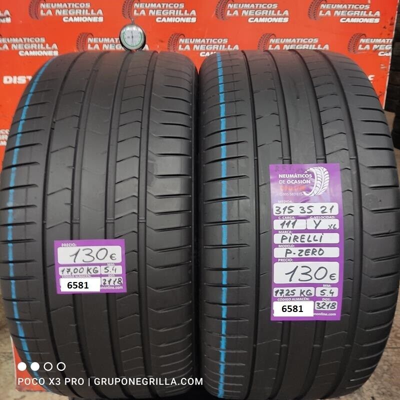 2x 315 35 R21 111Y XL RFT 5.4/5.4mm Pirelli PZero Ref.6581