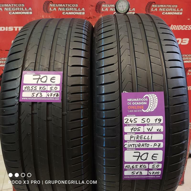 2 x 245 50 R 19 105W XL 5.0/5.0mm Pirelli Cinturato-P7.Ref.513