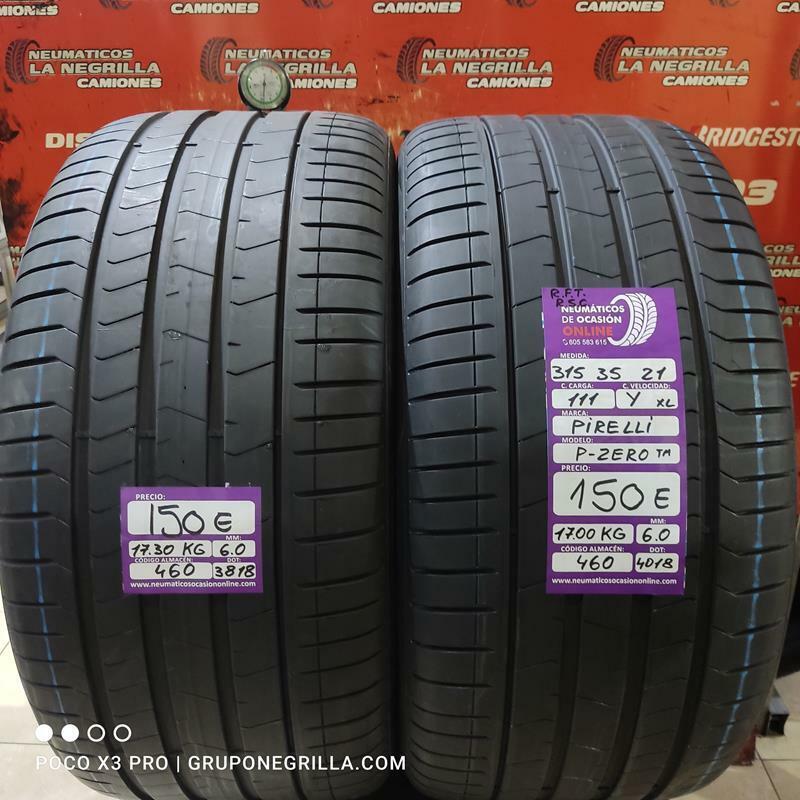 2 x 315 35 R 21 111Y XL RFT 6.0/6.0mm Pirelli P-Zero.Ref.460