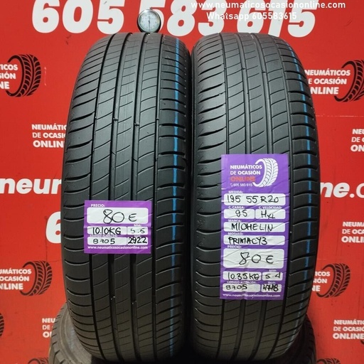 [Ref.8705] [Ref.8705] 2x 195 55 R20 95H XL 5.5/5.4 mm Michelin Primacy 3 Ref.8705