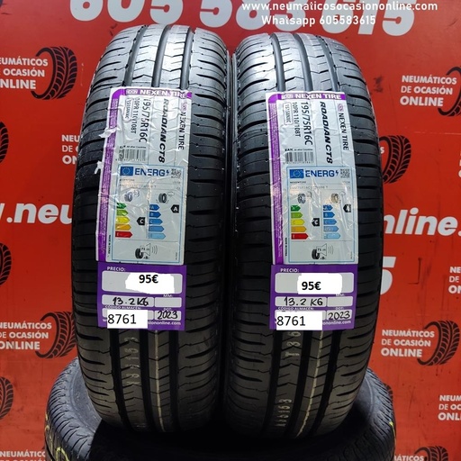 [Ref.8761] [Ref.8761] 2x 195 75 16C 110/108T Nexen Tire Rodian CT8 DOT 2023/2023 (Sin Uso) Ref.8761