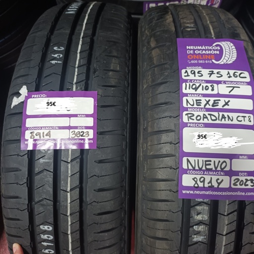 [Ref.8914] [Ref.8914] 2x 195 75 16C 110/108T Nexen Roadian CT8 DOT 2023/3823 (Sin Uso)  Ref.8914