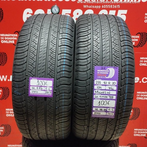 [Ref.8993] [Ref.8993] 2x 255 50 R20 109W XL Michelin Latitude Tour HP JLR M+S 4.6/4.6 mm Ref.8993