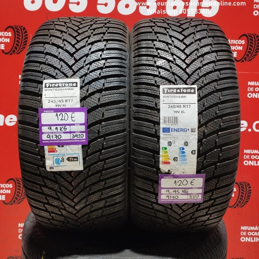 2x 245 45 R17 99V XL Firestone Winterhawk 4 DOT 3920/3022 (Sin Uso) Ref.9170