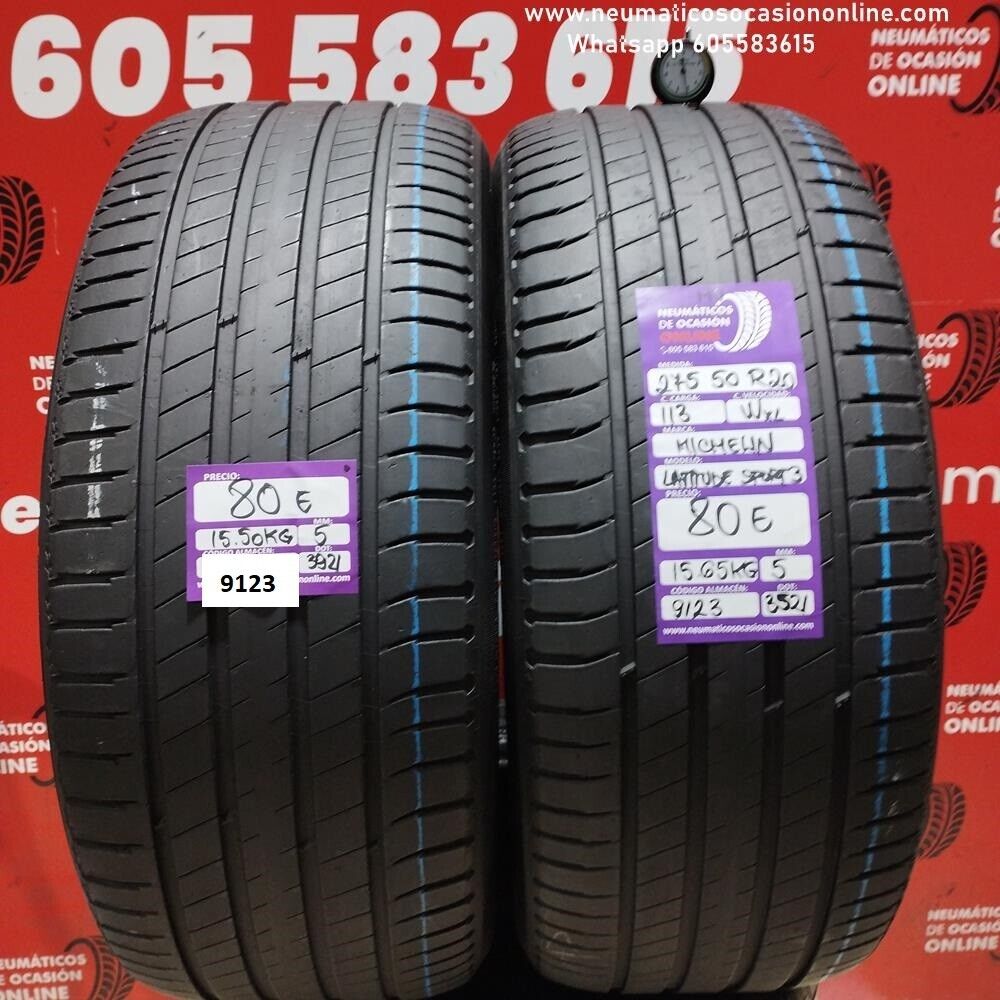 2x 275 50 R20 113WXL MICHELIN LATITUDE 5/5mm Ref.9123