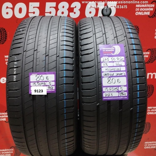 [Ref.9123] [Ref.9123] 2x 275 50 R20 113WXL MICHELIN LATITUDE 5/5mm Ref.9123