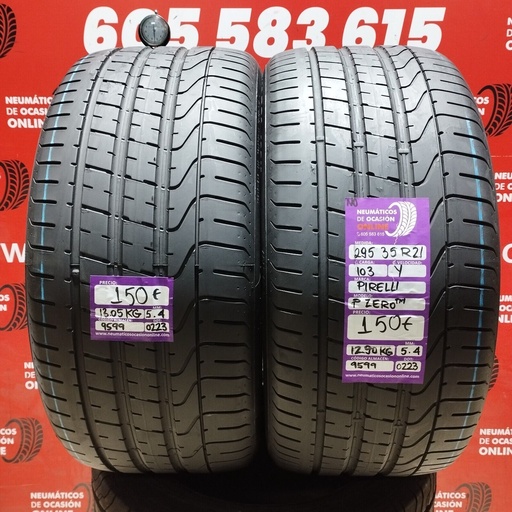 [Ref.9599] 2x 295 35 21 103Y PIRELLI PZERO TM 5.4/5.4mm REF:9599