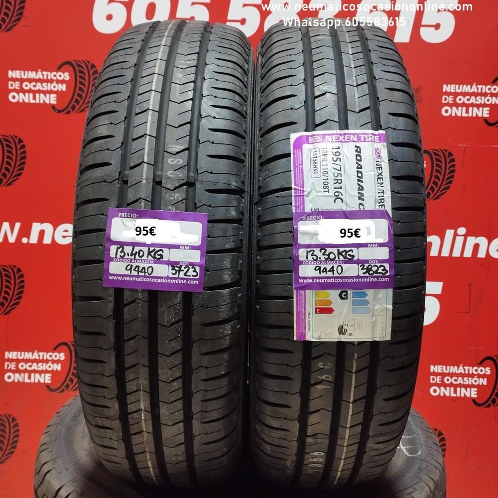 2x 195 75 16C 110/108T NEXEN TIRES ROADIAN (SIN USO) REF:9440