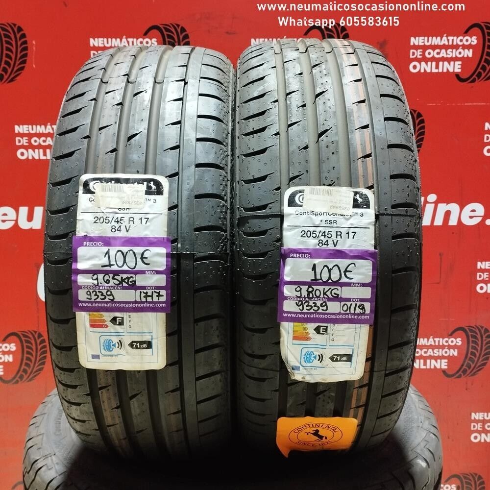 2x 205 45 R17 84V CONTINENTAL CONTI SPORTCONTACT TM 3 *SSR (SIN USO) REF:9339