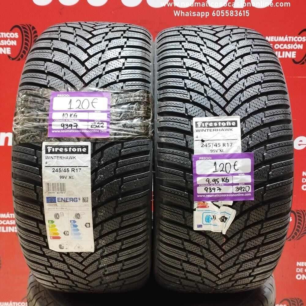 2x 245 45 R17 99V XL FIRESTONE WINTERHAWK (SIN USO) REF:9397