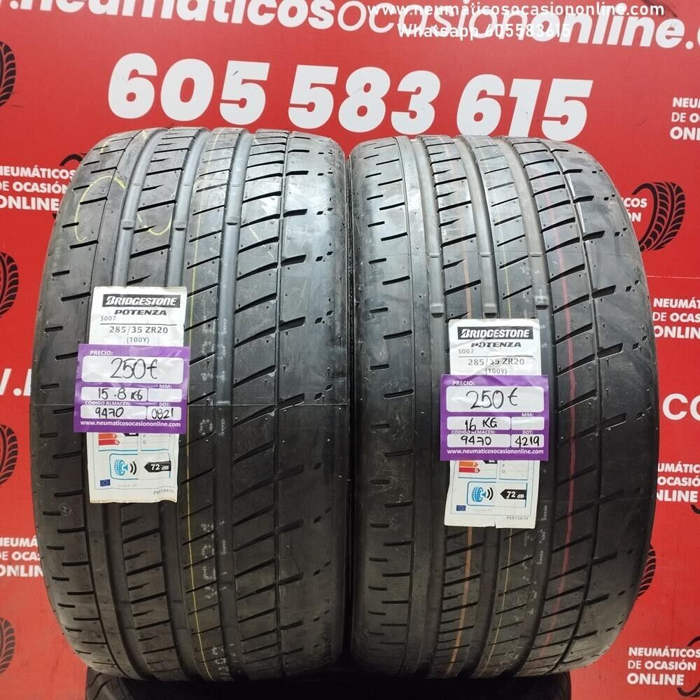 2x 285 35 ZR20 100Y BRIDGESTONE POTENZA S007 (SIN USO) REF:9470