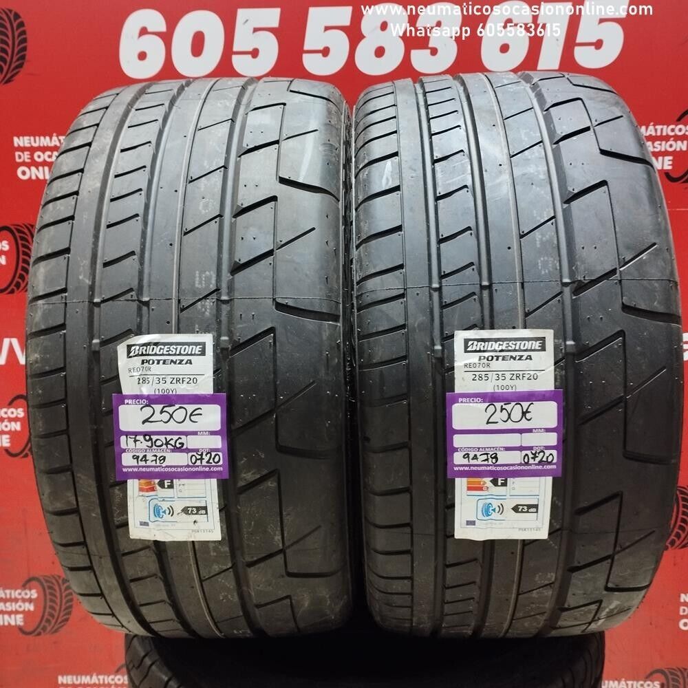 2x 285 35 ZRF20 100Y BRIDGESTONE POTENZA RE070R (SIN USO) REF:9478