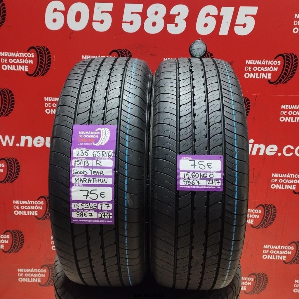 2x 235 65 16C 115/113R GOOD YEAR MARATHON 7.8/8mm REF:9867