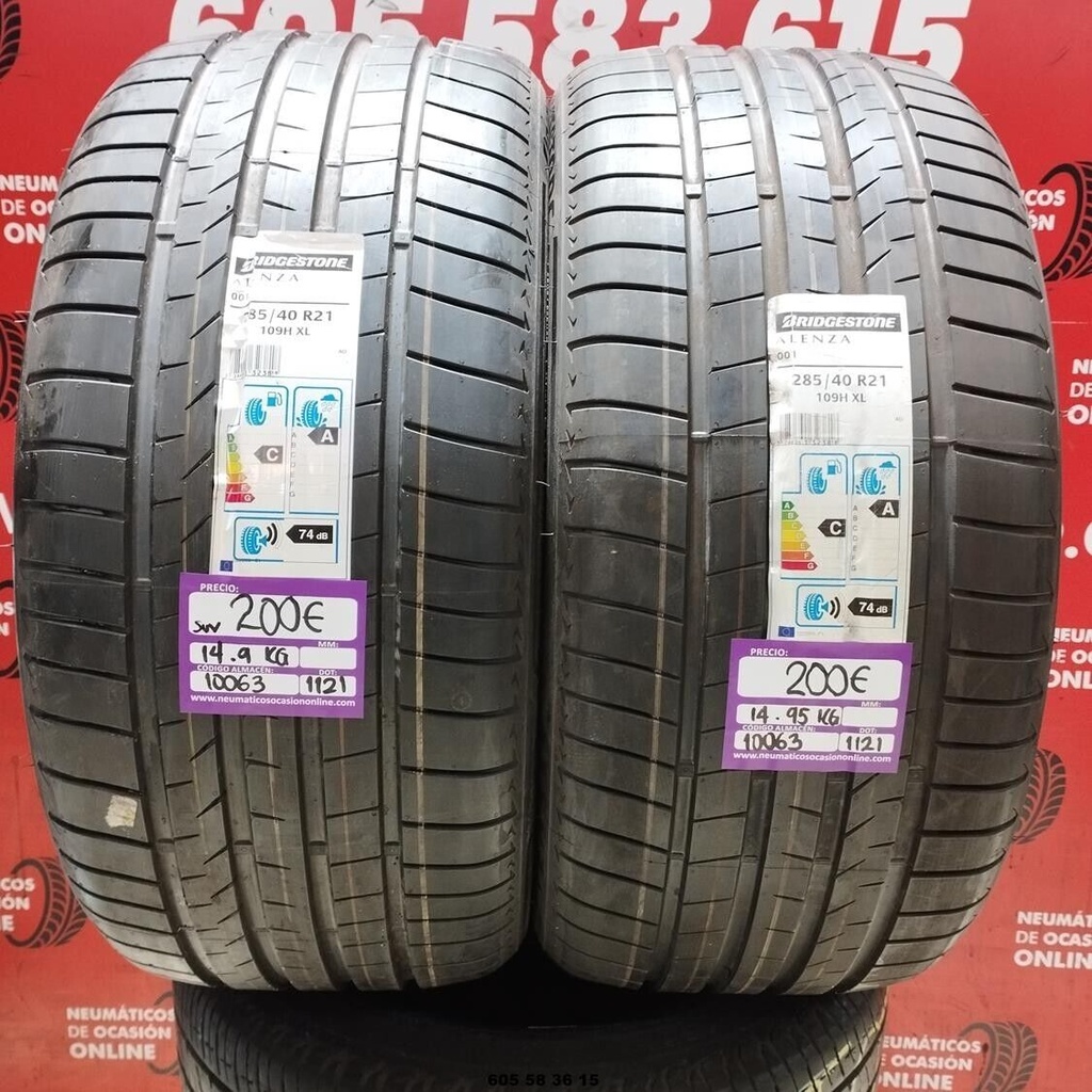 2x 285 40 R21 109H XL BRIDGESTONE ALENZA SUV  (SIN USO) REF:10063