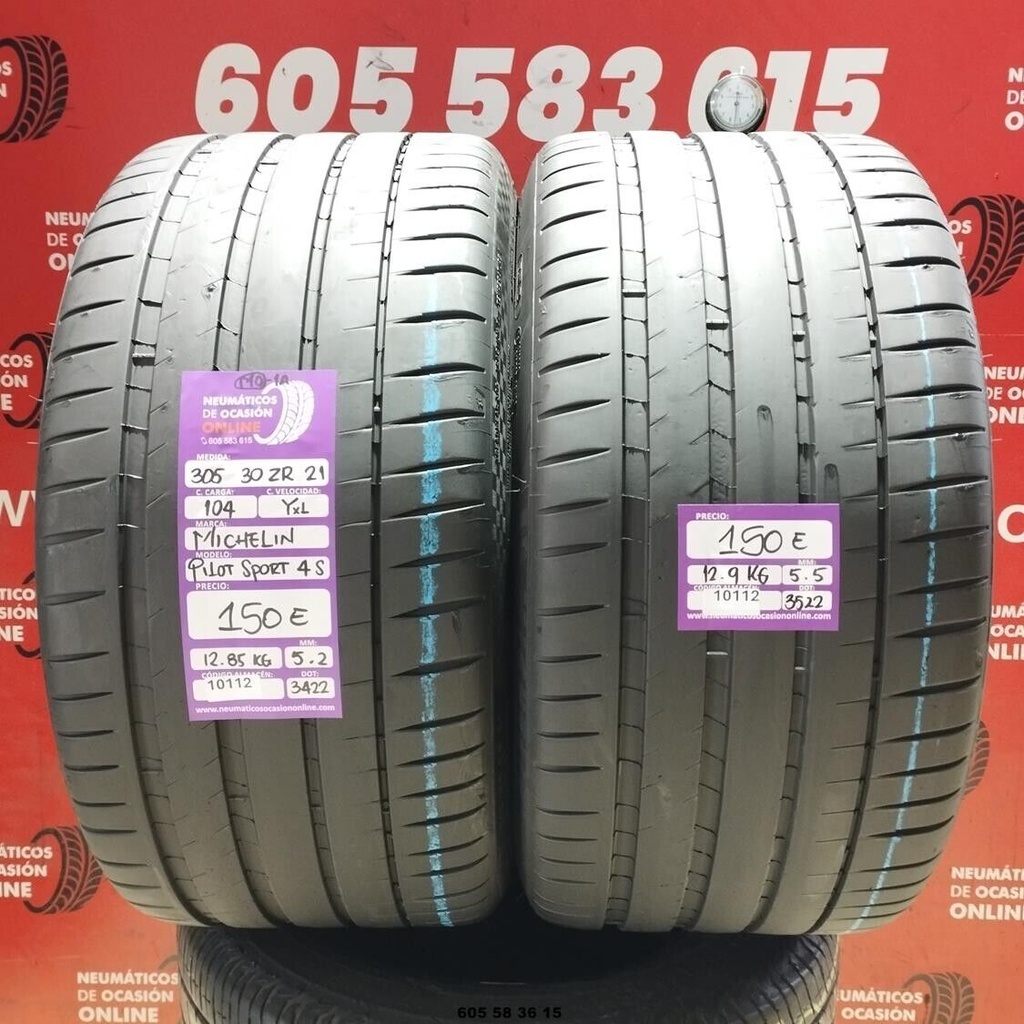 2x 305 30 Z R21 104Y XL MICHELIN PILOT SPORT 4S MO-1A 5.2/5.5mm REF:10112