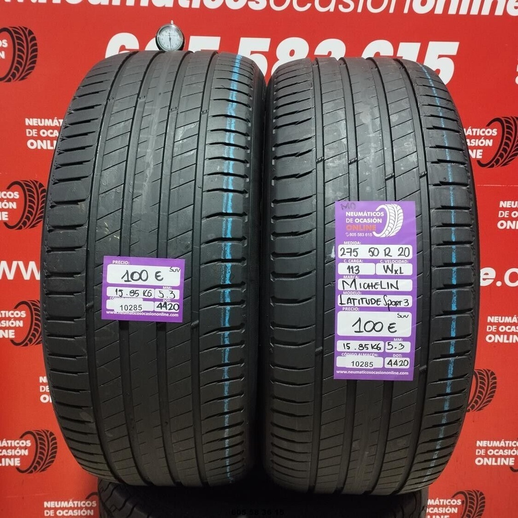 2x 275 50R20 113W XL MICHELIN LATITUDE SPORT3 MO SUV 5.3/5.3mm REF:10285