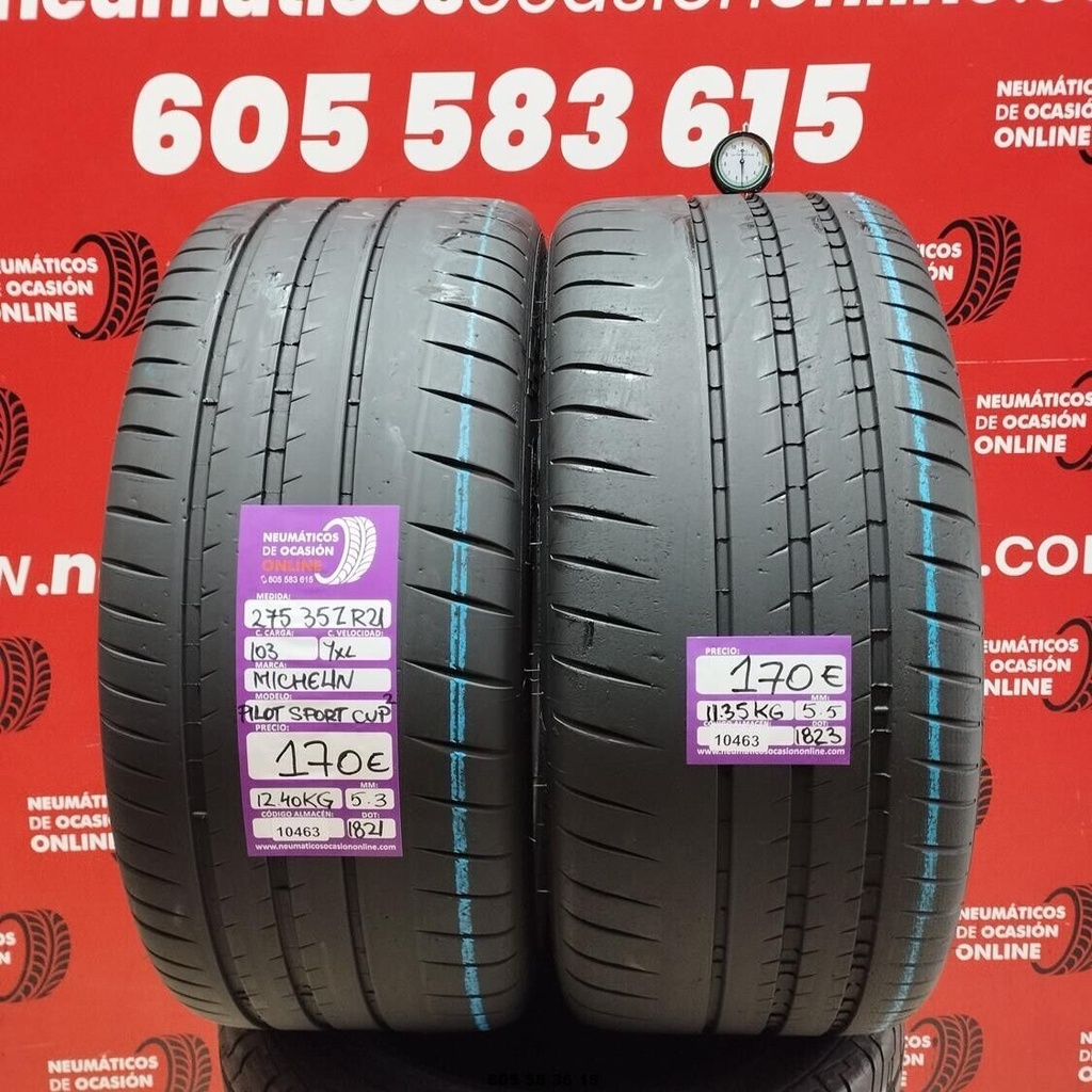 2x 275 35 Z R21 103YXL MICHELIN PILOT SPORT CUP2 5.3/5.5mm REF:10463