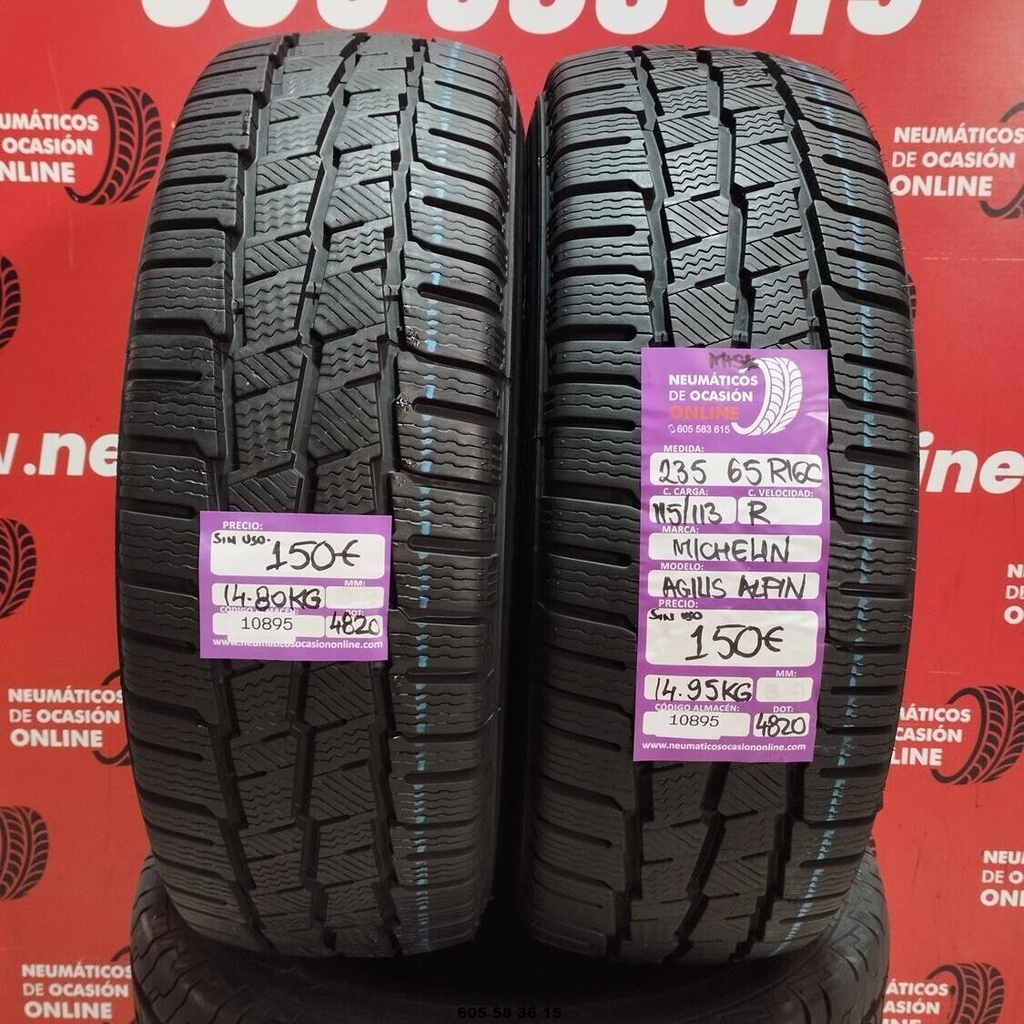 2x 235 65 R 16C 115/113R MICHELIN AGILIS ALPIN M+S* DOT: 4820(SIN USO) Ref.10895