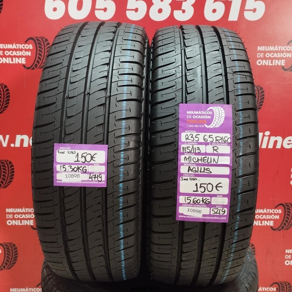 2x 235 65 R 16C 115/113R MICHELIN AGILIS DOT: 4719/5219 (SIN USO) Ref.10896