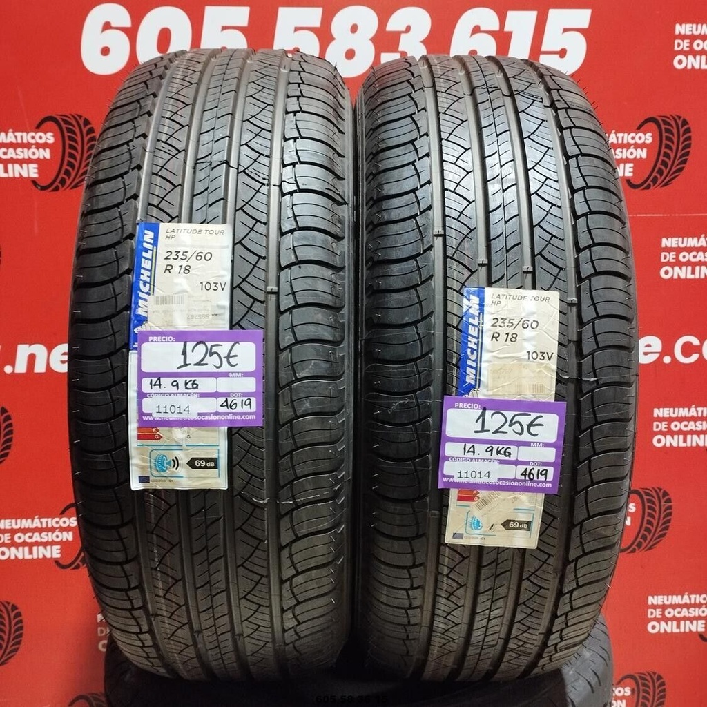 2x 235 60 R18 103V MICHELIN LATITUDE TOUR DOT: 4619 (SIN USO) Ref. 11014